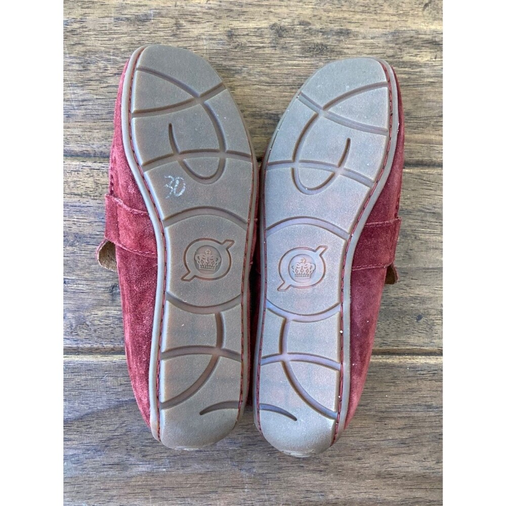 Born Melinda Women’s Loafers Red Suede Comfort Slip-On Shoes sz 9 - Picture 8 of 8